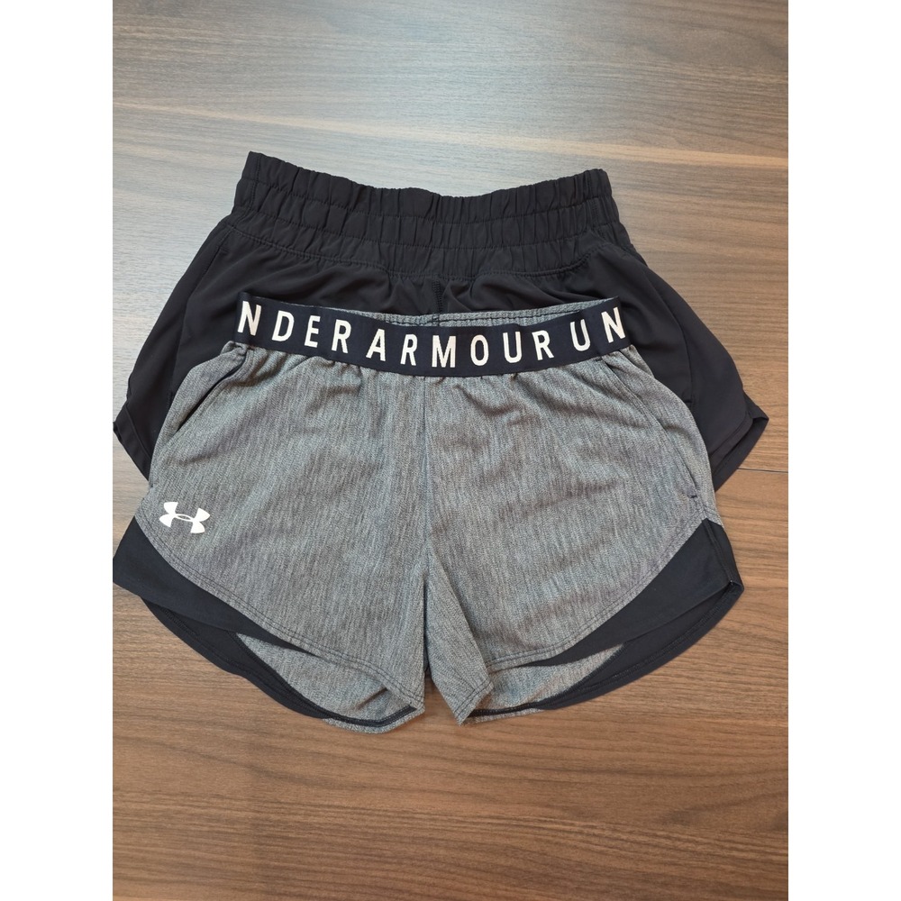 Under armor heat gear shorts XS Members Mark Running shorts extra small Lot Of 2
